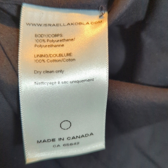 ISRAELLA KOBLA Simphi One-Shoulder Faux Leather Dress Black ...Size 14 - Picture 11 of 11